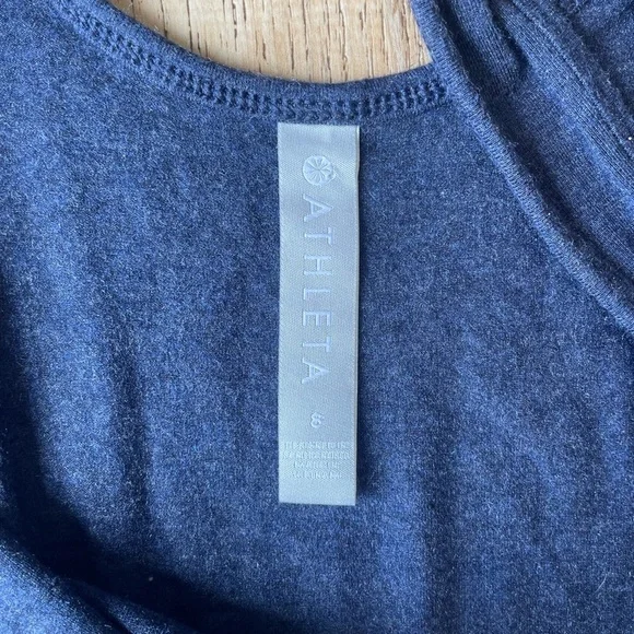 Athleta Navy Sleeveless Wide Leg Jumpsuit Lounge Travel One Piece Size 8 - Picture 4 of 5